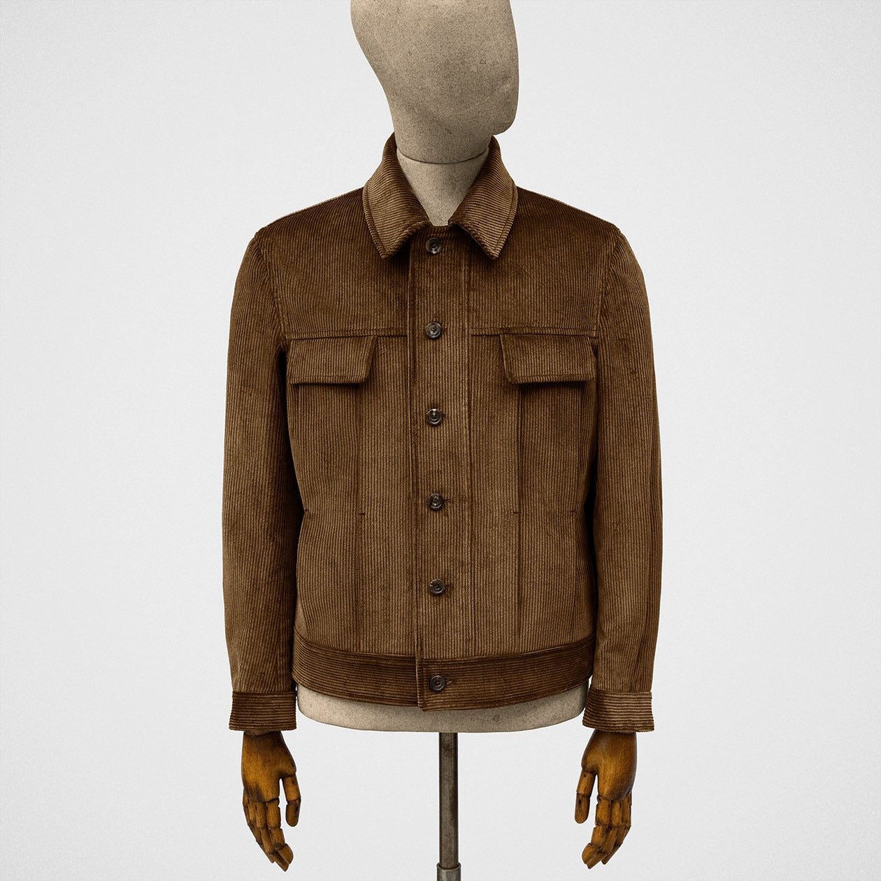 Trucker jacket in rust