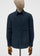 Shirt in moleskin in deep marine