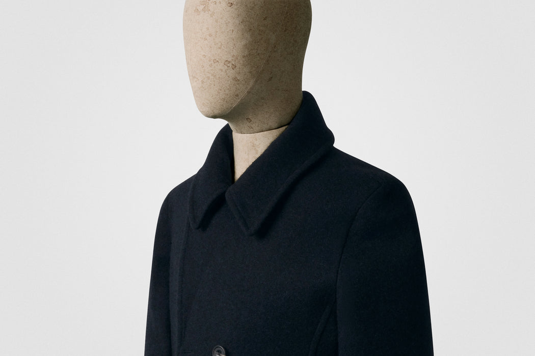 Peacoat in heavy wool melton in midnight – S.E.H Kelly