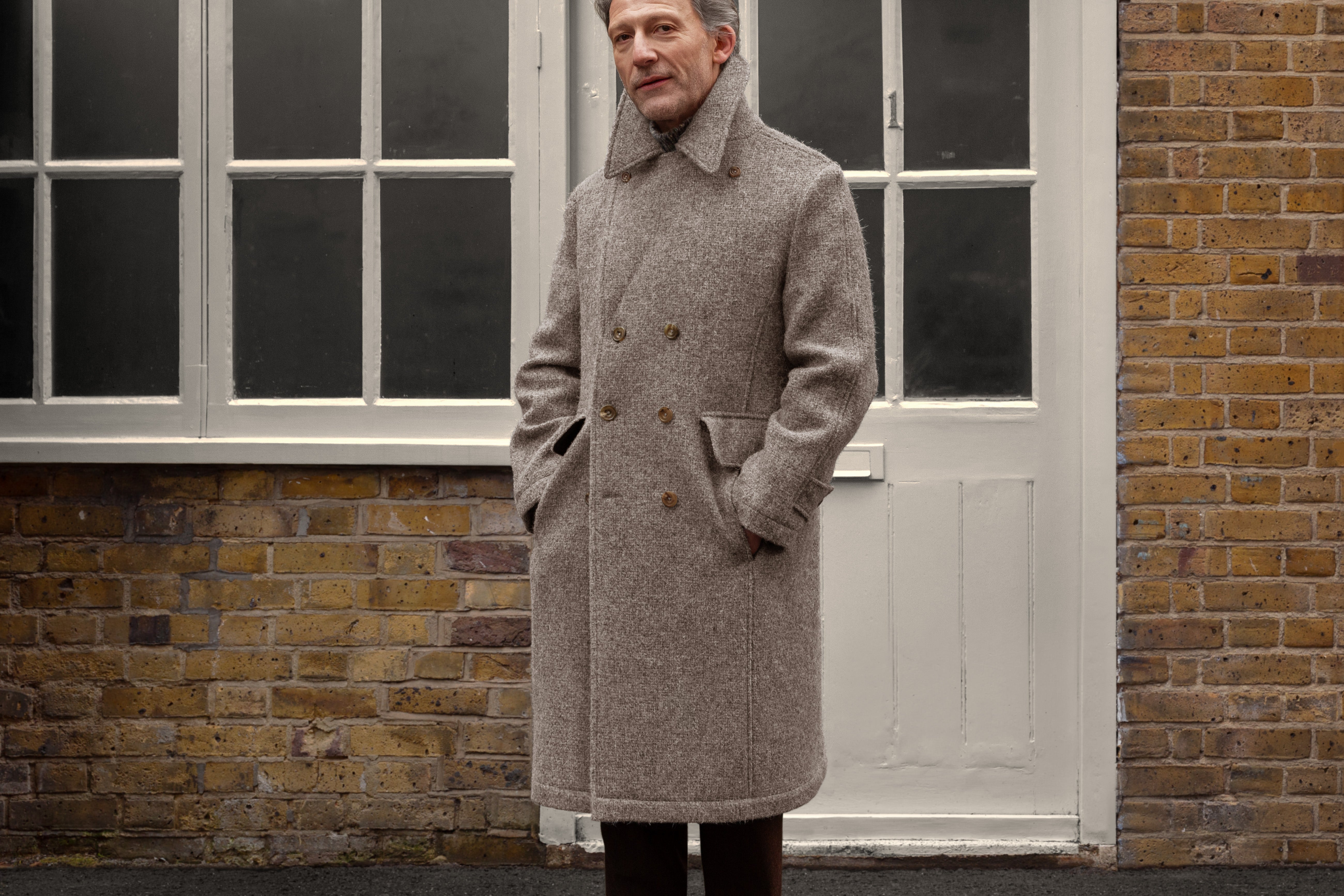 SUBLATIONS LIGHT TWEED ULSTERCOAT Ulster in middling grey – S.E.H